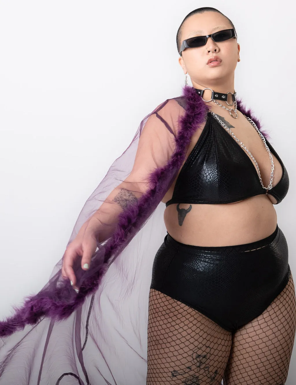 PURPLE PEOPLE EATER KIMONO - PURPLE