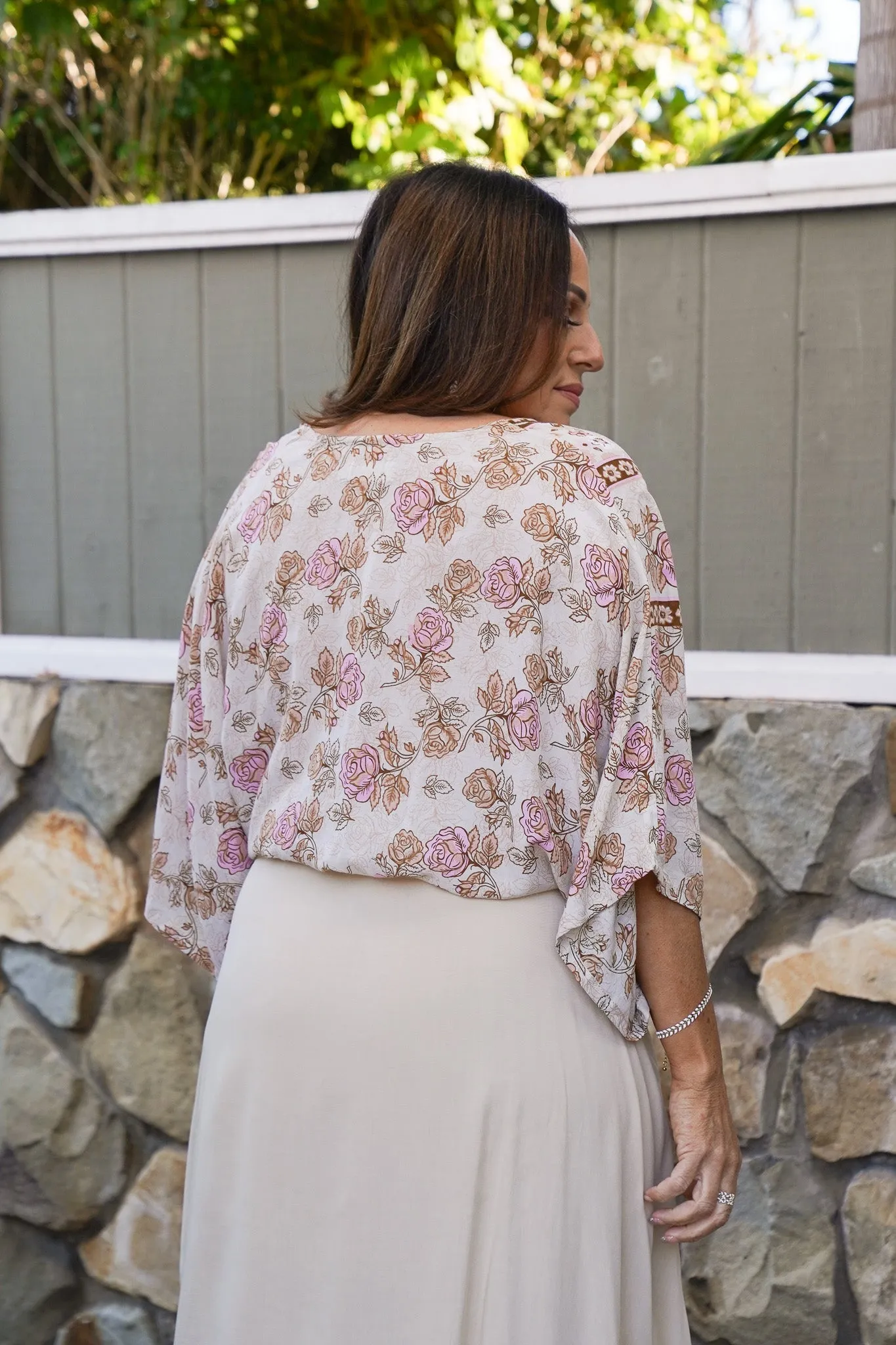 Rose Garden Kimono Top