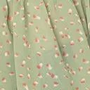 Sage Green Printed Long Sleeve Surplice Blouse