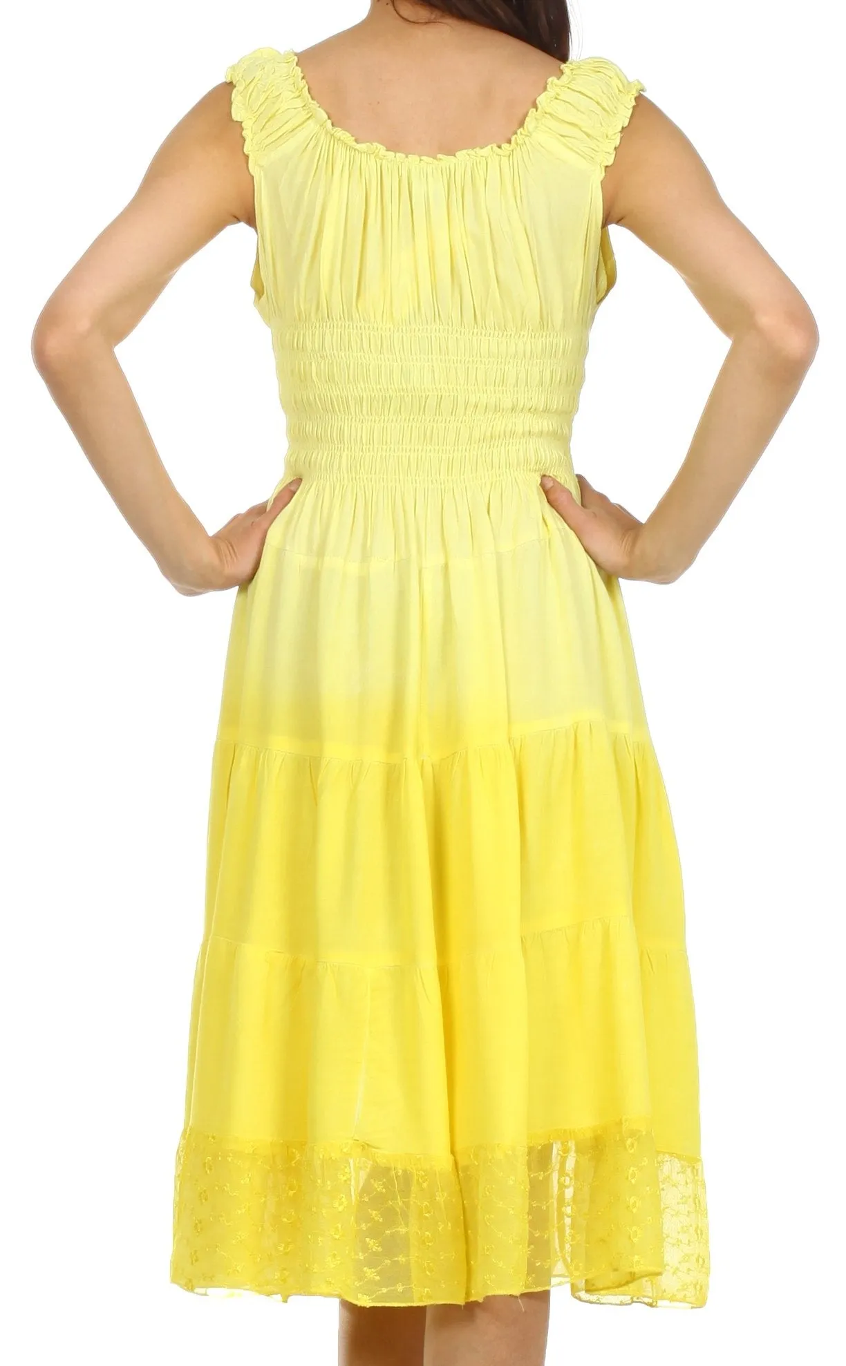 Sakkas Spring Maiden Ombre Peasant Dress