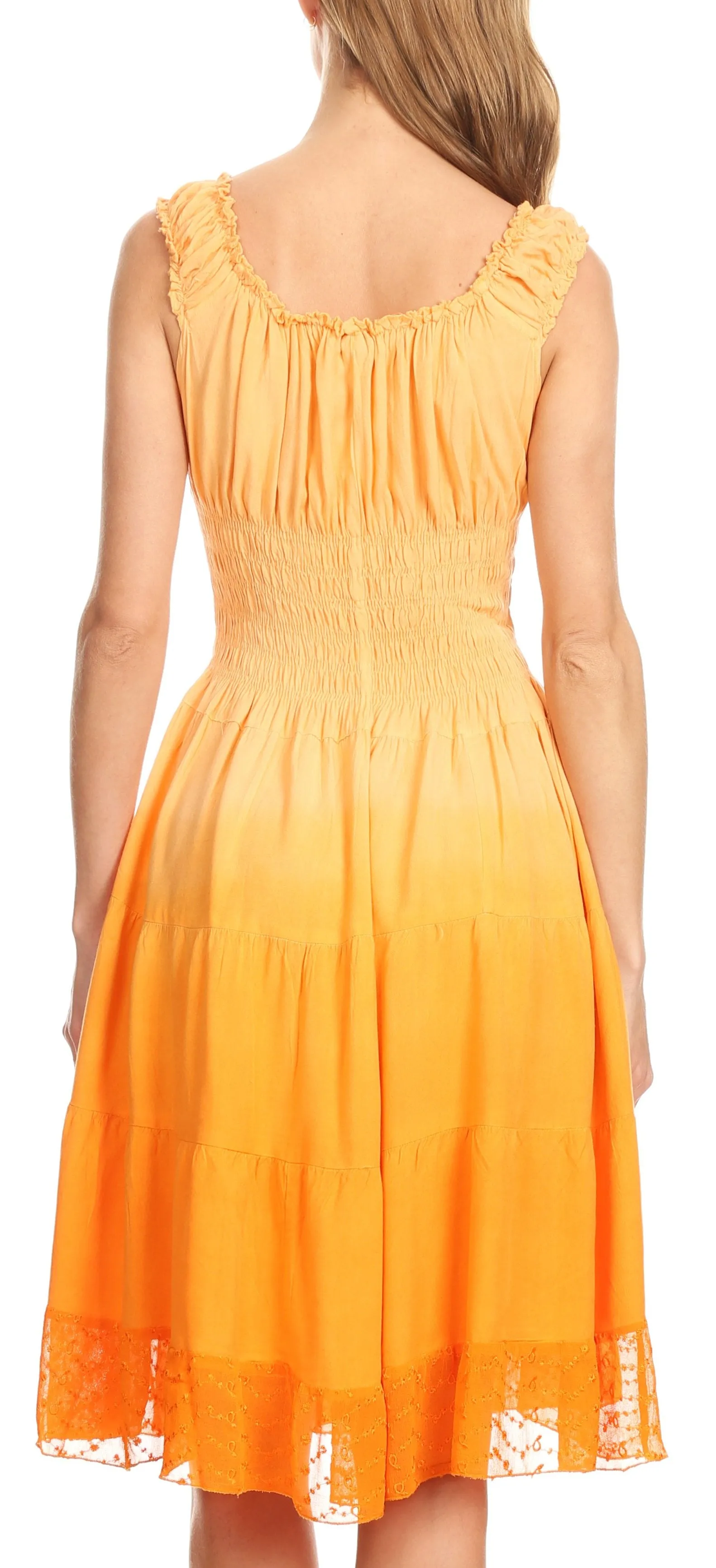 Sakkas Spring Maiden Ombre Peasant Dress