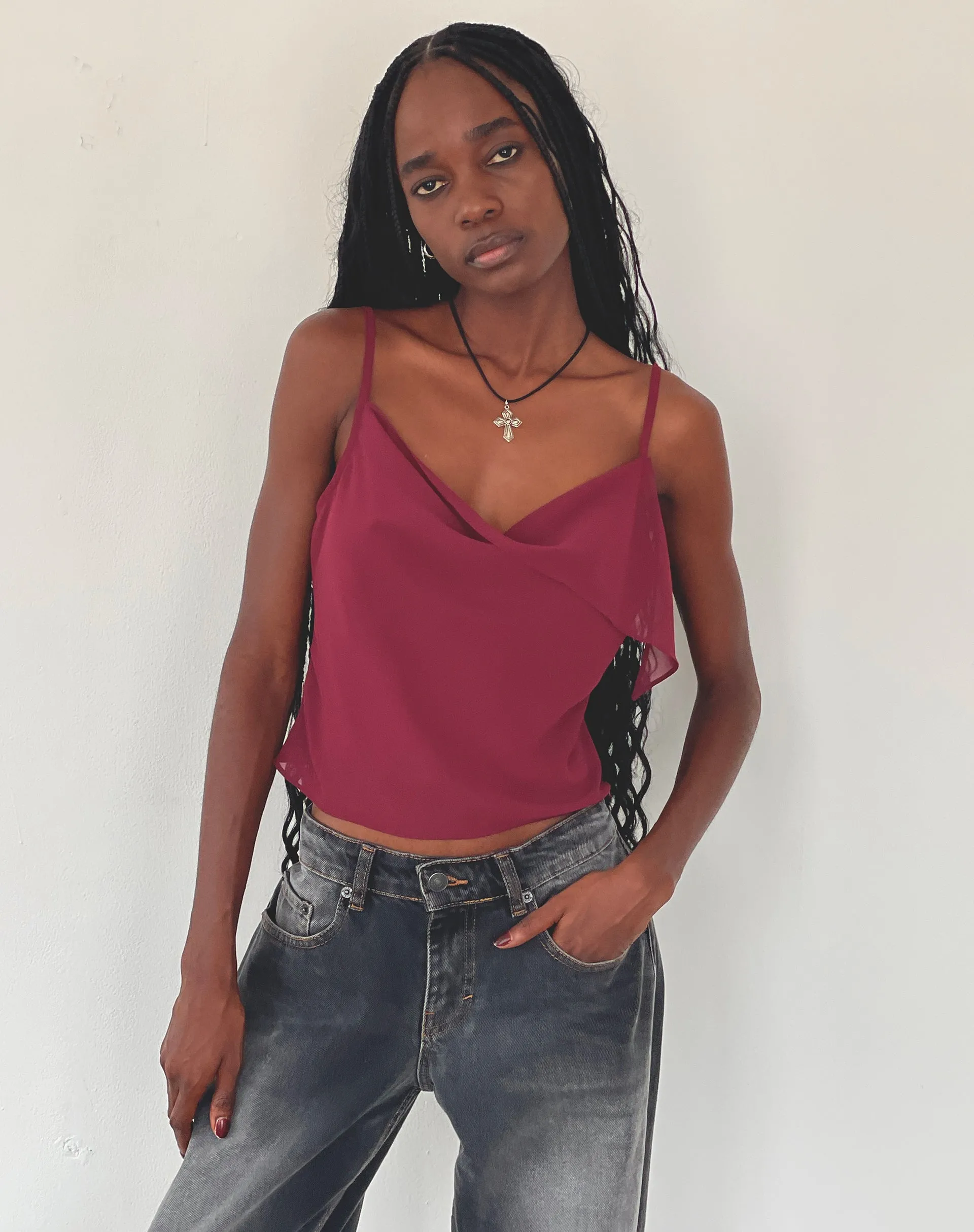 Satisha Top in Chiffon Plum
