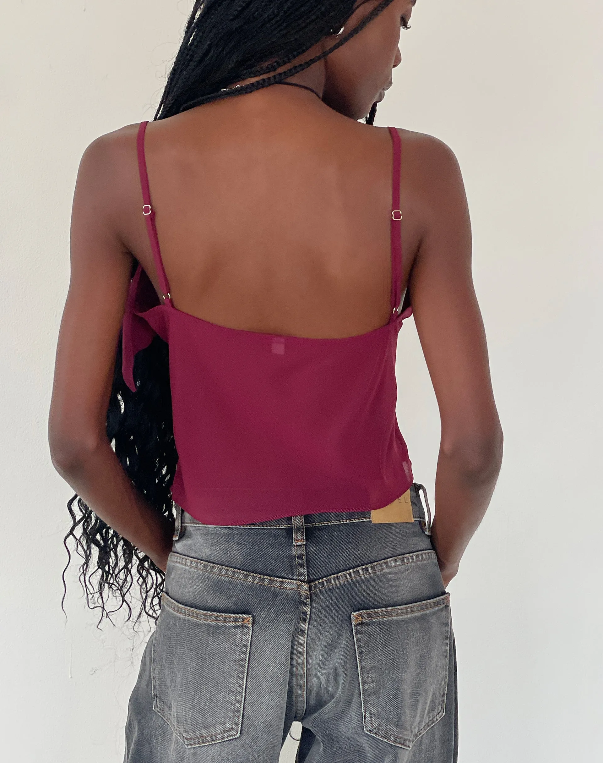 Satisha Top in Chiffon Plum