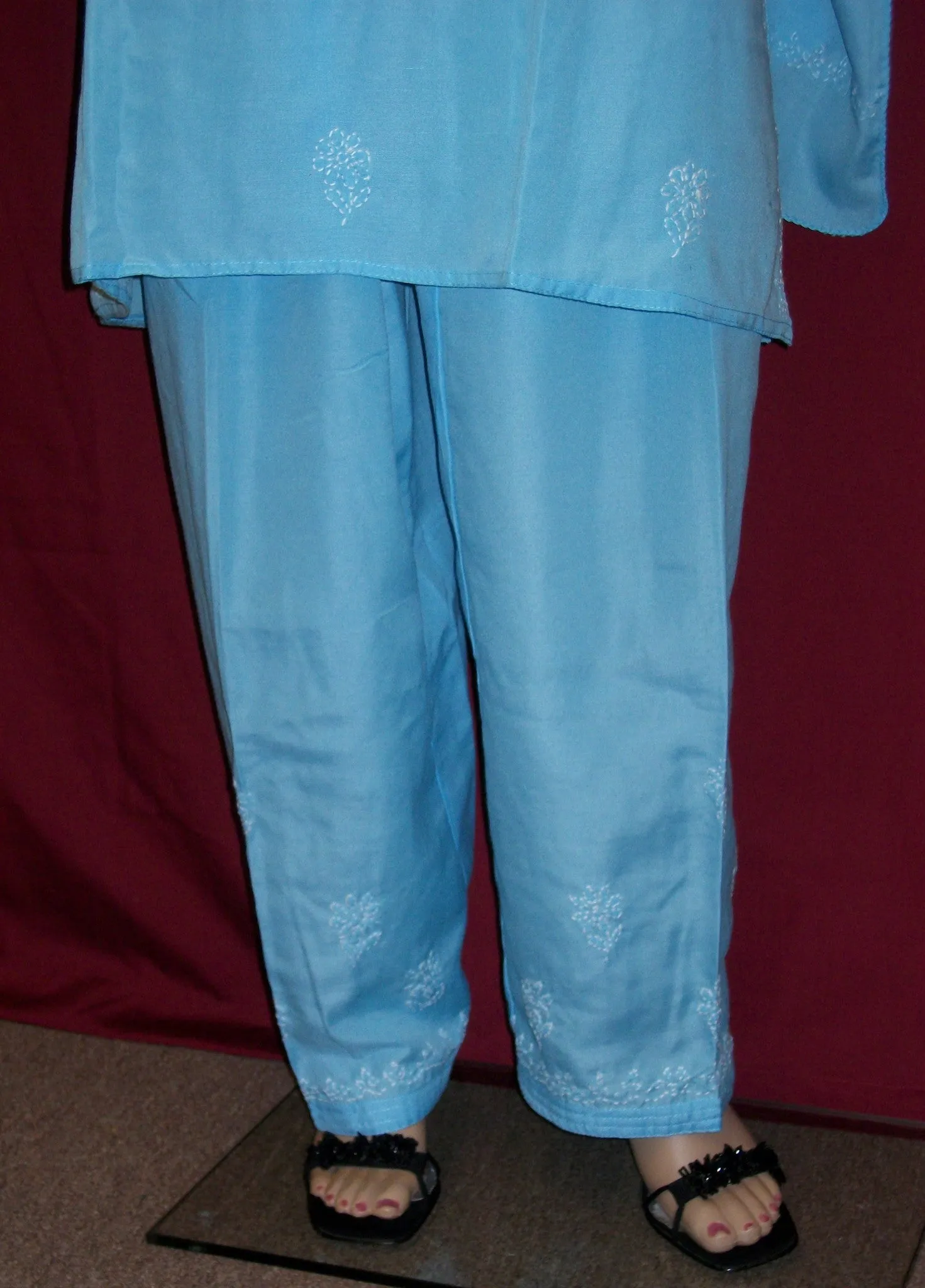 Suit 3080 Blue Cotton Salwar Kameez Dupatta Large Size Shieno