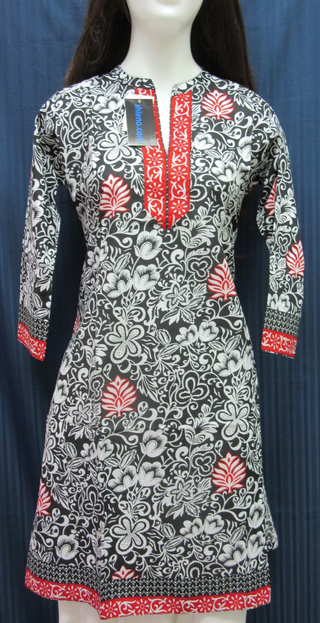 Suit 7168k Black Printed Salwar Kameez Dupatta Large Size Shieno Sarees