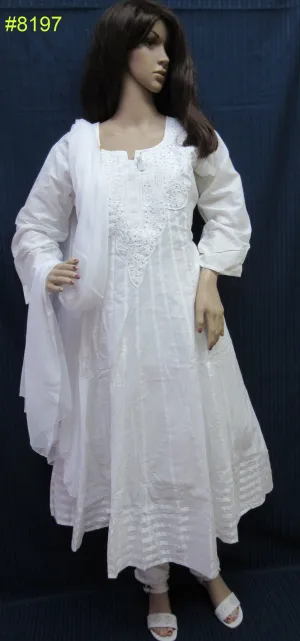 Suit 8197 White Color Assorted Size Designer Salwar Kameez Dupatta Shieno Sarees