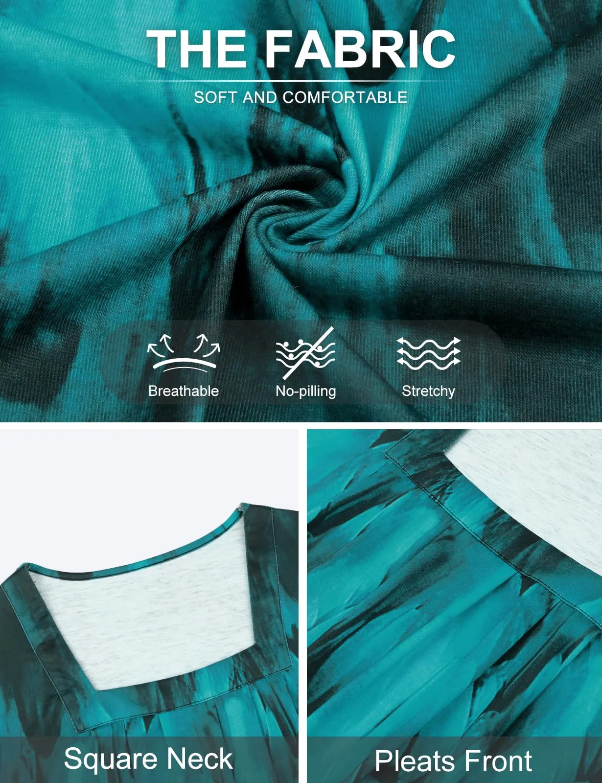 Syphiby Sleeveless Tops for Women UK Square Neck Tops Cami Tops for Women Flowy Summer Tops for Outfits Holiday Loose Maternity Tops A Line Casual Going Out Tops Peacock Blue
