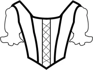Unfinished Bodice Kit: Adult 8 Piece Peasant-Style