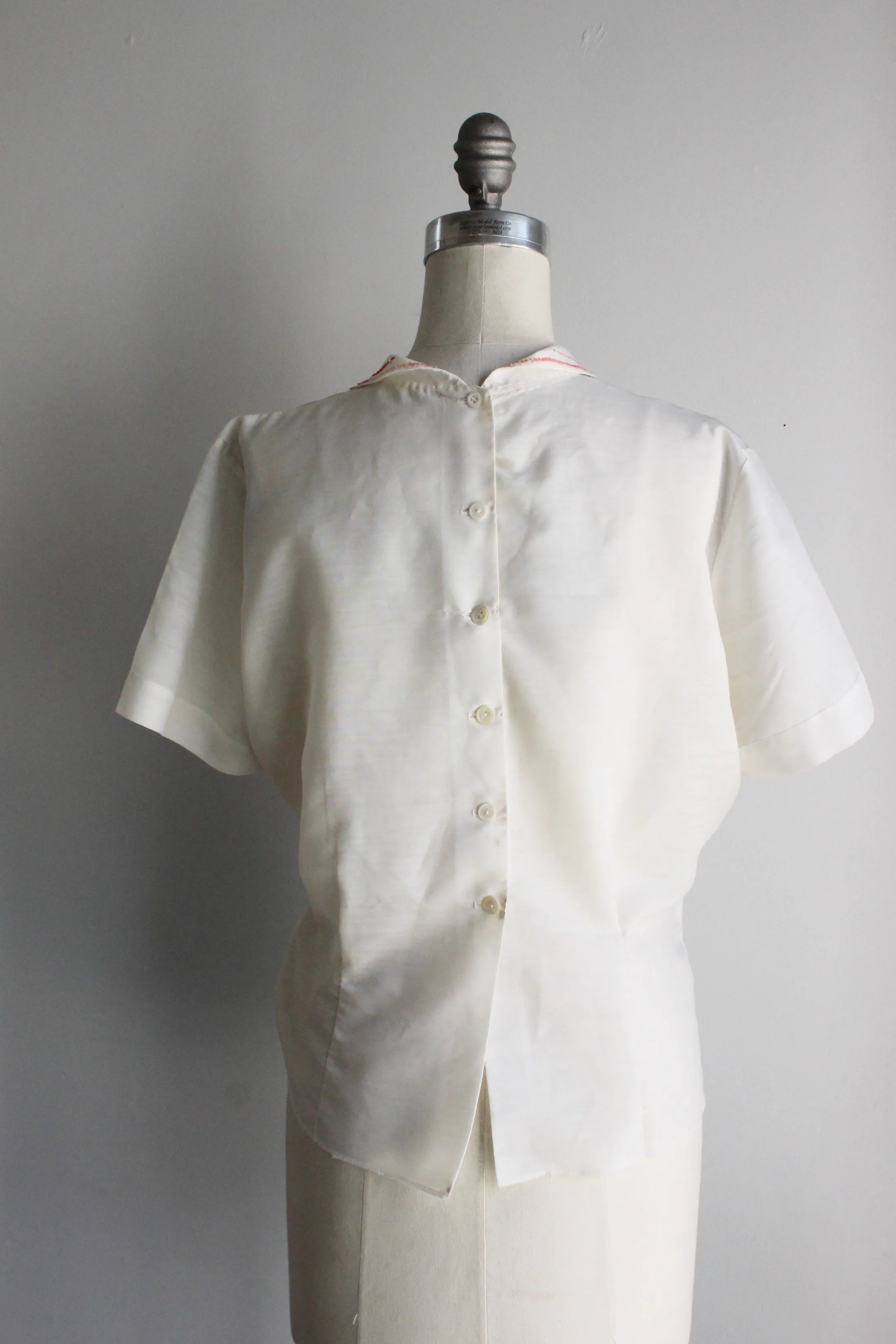 Vintage 1960s Embroidered Peasant Blouse