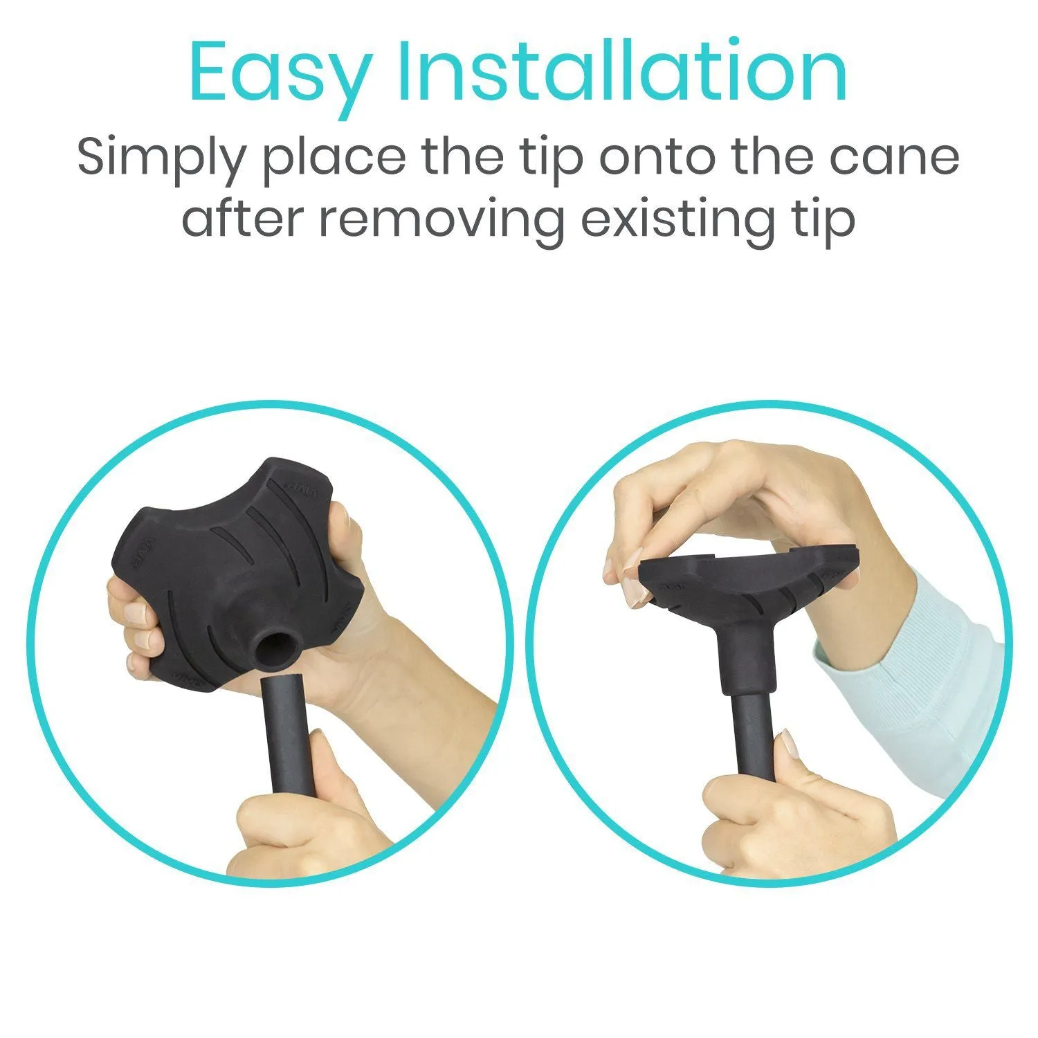 Vive Mini-Wide Standing Cane Tip, 3/4"