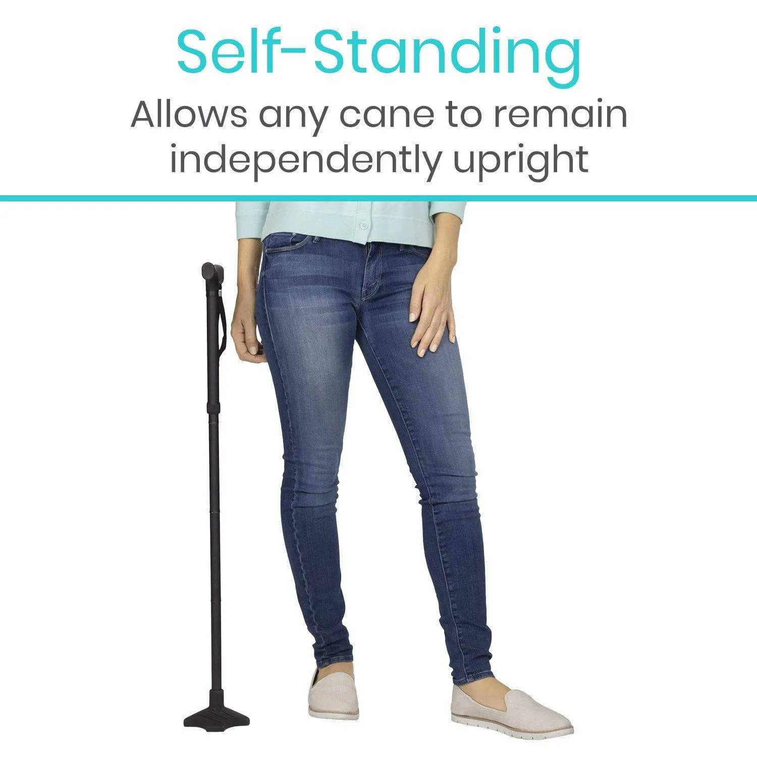 Vive Mini-Wide Standing Cane Tip, 3/4"
