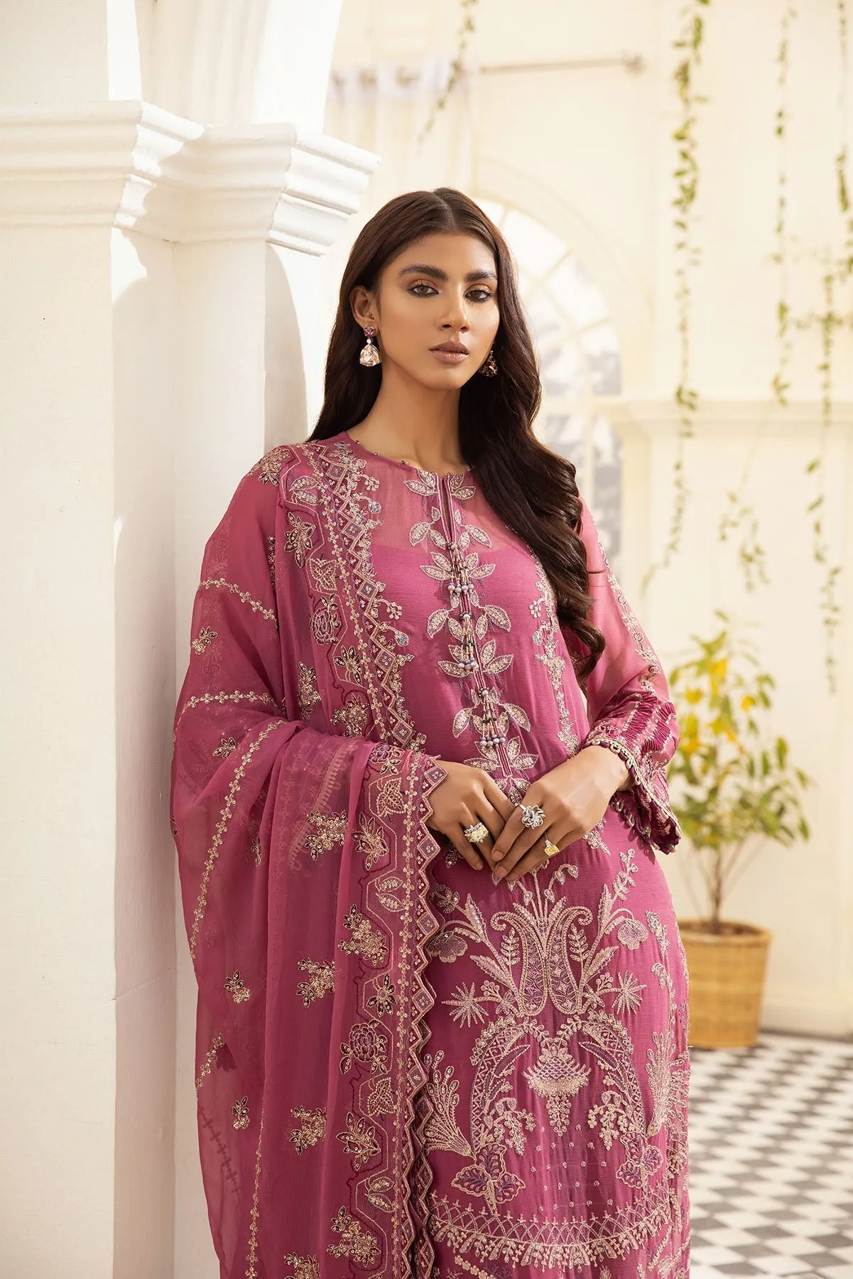 Xenia Pareesia Embroidered Chiffon Collection – PEONY