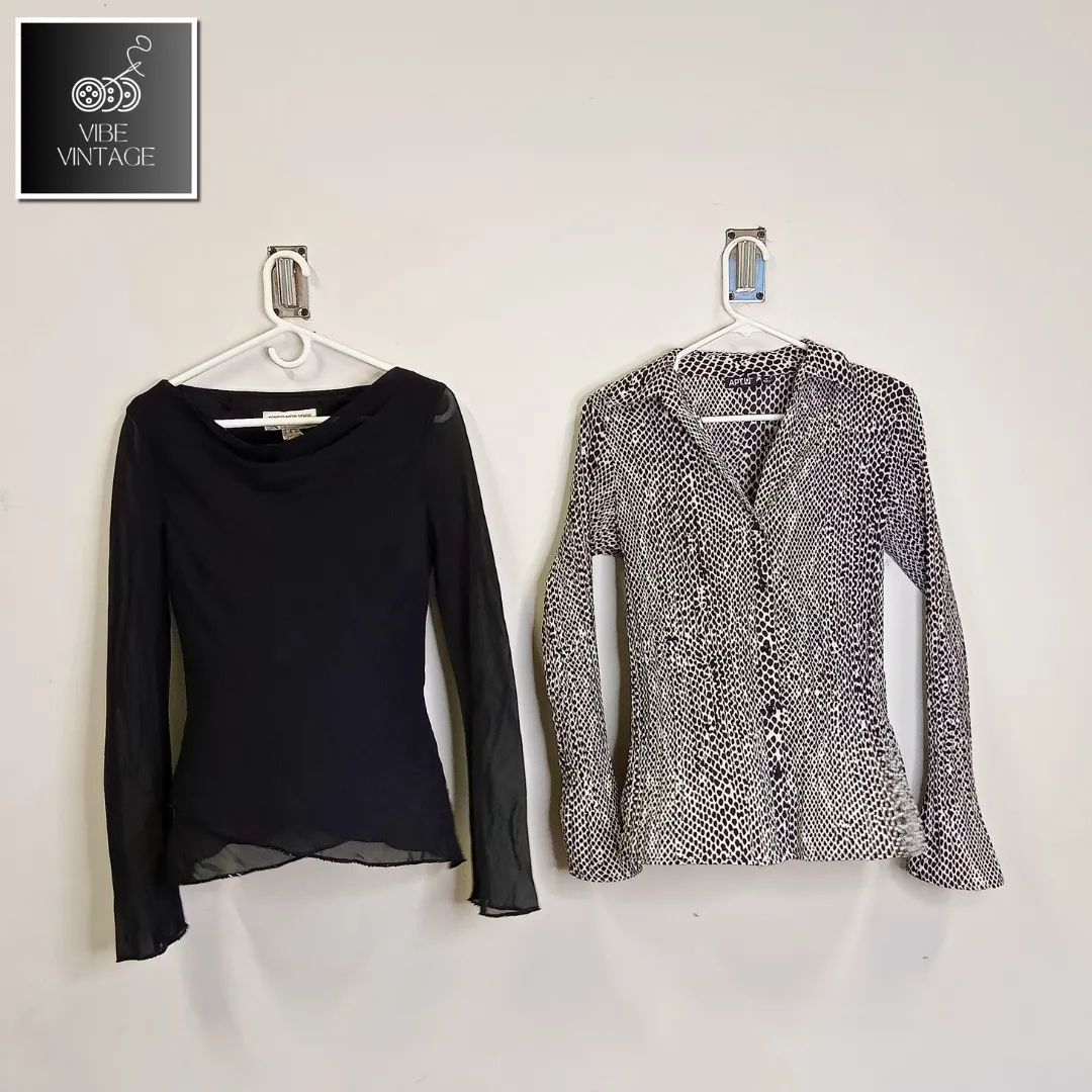 Y2K BLACK SHADE BLOUSES - 14 PCS